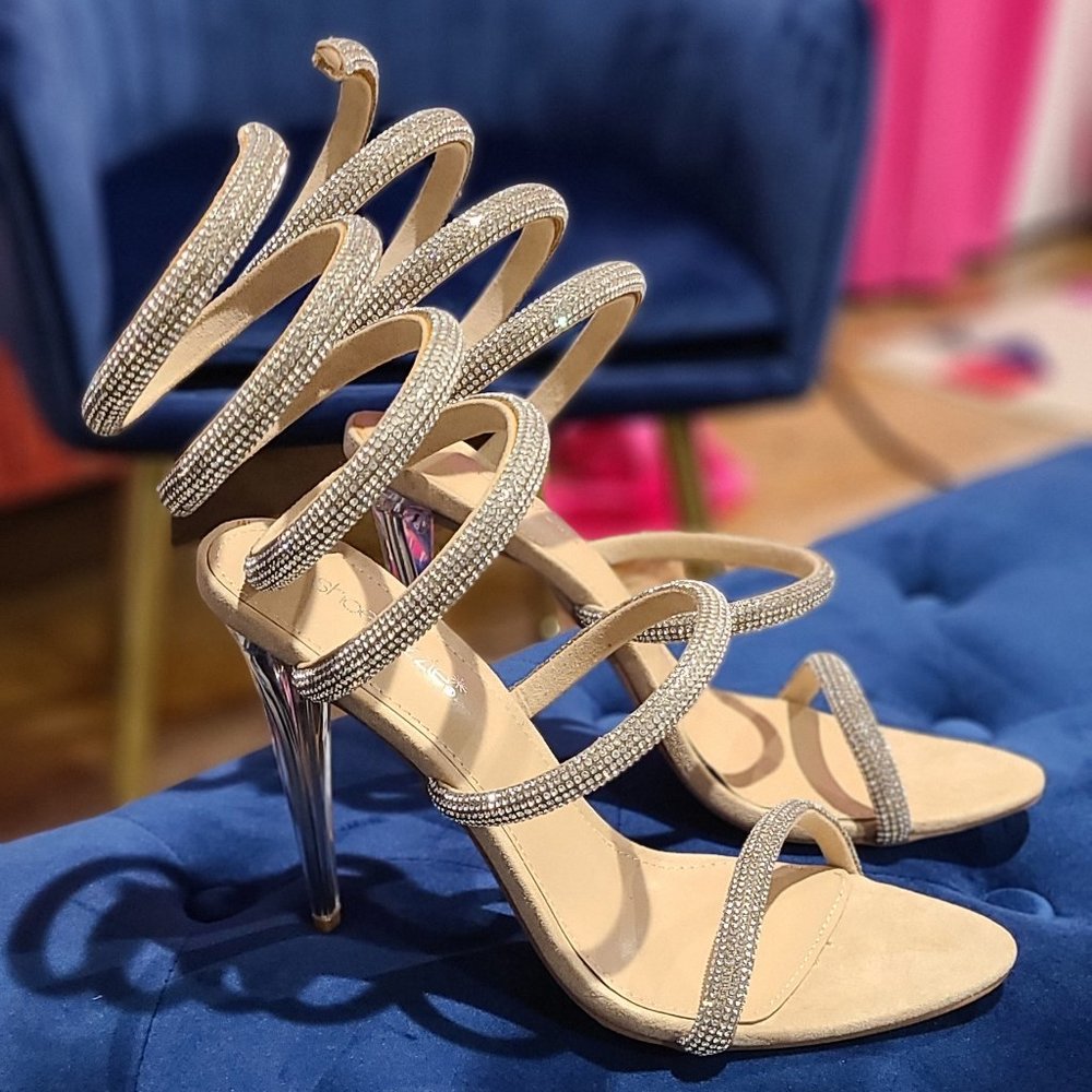 Shoedazzle Kenzy Spiral Heeled Sandal Size 11 and Size 10 available